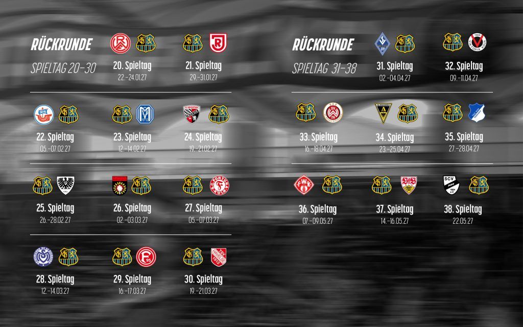 Spielplan 26/27 Rückrunde